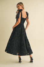 Load image into Gallery viewer, Klesis 3D Floral Lace Midi Dress in Black