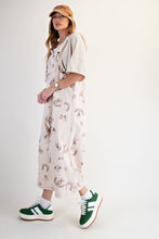 Load image into Gallery viewer, Easel Western Print Twill Overalls in Khaki