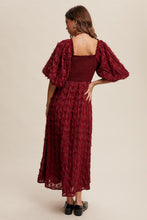 Load image into Gallery viewer, Listicle Textured Maxi Dress in Wine