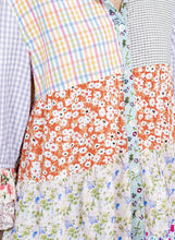 Load image into Gallery viewer, Young Threads Mixed Print Patchwork Top in Ivory