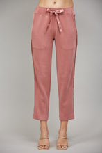 Load image into Gallery viewer, FATE Solid Color Pants with Satin Stripe Trim in Wood Rose