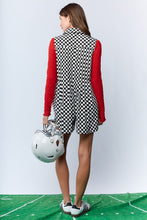 Load image into Gallery viewer, RARERAW Checkmate Pinktucked Romper in Black/White