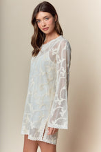 Load image into Gallery viewer, RARERAW UNLINED Lace Mini Dress with Ribbon Bow Motif in Cream