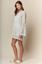Load image into Gallery viewer, RARERAW UNLINED Lace Mini Dress with Ribbon Bow Motif in Cream