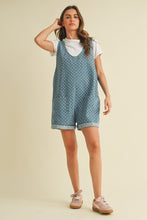 Load image into Gallery viewer, Klesis OVERSIZED Floral Print Romper in Denim