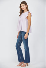 Load image into Gallery viewer, FATE Solid Color Ruffle Detailed Top in Lavender