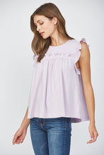 Load image into Gallery viewer, FATE Solid Color Ruffle Detailed Top in Lavender