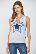 Load image into Gallery viewer, FATE Sleeveless Star Knit Sweater in in Heather Grey