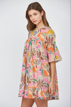 Load image into Gallery viewer, FATE Floral Print Mini Swing Dress with Lace Trim in Cream Multi