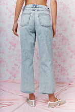 Load image into Gallery viewer, RARERAW Light Washed Pearl and Rhinestone Embellished Jeans in Light Denim