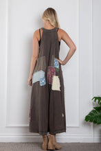 Load image into Gallery viewer, BlueVelvet Patched Ankle Length Wide Leg Jumpsuit in Charcoal