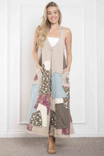 Load image into Gallery viewer, BlueVelvet Patched Ankle Length Wide Leg Jumpsuit in Light Taupe ON ORDER