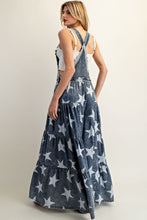 Load image into Gallery viewer, ee:some Mineral Washed Star Print Jumpsuit in Denim