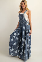 Load image into Gallery viewer, ee:some Mineral Washed Star Print Jumpsuit in Denim