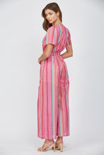 Load image into Gallery viewer, FATE Striped Cotton Voile Jumpsuit in Pink Multi