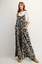 Load image into Gallery viewer, Easel Camouflage Print Jumpsuit in Olive