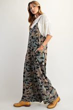 Load image into Gallery viewer, Easel Camouflage Print Jumpsuit in Olive
