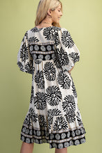 Load image into Gallery viewer, GiGio Contrasting Mixed Print Mini Dress in Black