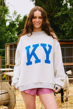 Load image into Gallery viewer, BucketList 'Kentucky & KY' Reversible Mock Neck Sweatshirt in Heather Grey