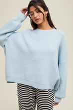 Load image into Gallery viewer, Wishlist Solid Color Knit Sweater in Baby Blue