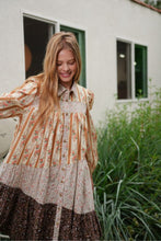 Load image into Gallery viewer, TRENDiLiTY Mix n Match Print Boho Mini Dress in Brown Mix