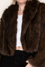 Load image into Gallery viewer, White Birch Faux Fur Jacket in Brown