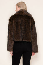 Load image into Gallery viewer, White Birch Faux Fur Jacket in Brown