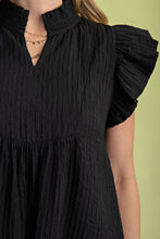 Load image into Gallery viewer, GiGio Lightly Textured Top in Black