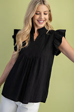 Load image into Gallery viewer, GiGio Lightly Textured Top in Black