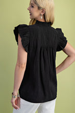 Load image into Gallery viewer, GiGio Lightly Textured Top in Black