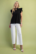 Load image into Gallery viewer, GiGio Lightly Textured Top in Black
