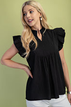 Load image into Gallery viewer, GiGio Lightly Textured Top in Black