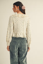 Load image into Gallery viewer, LovLov Luxe Floral Lace Top in Floral Mix Oatmeal