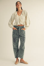 Load image into Gallery viewer, LovLov Luxe Floral Lace Top in Floral Mix Oatmeal