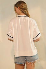 Load image into Gallery viewer, Oddi OVERSIZED Game Day Sweatshirt in White Navy