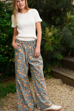 Load image into Gallery viewer, TRENDiLiTY Mineral Washed Floral Denim Wide Leg Pants in Denim