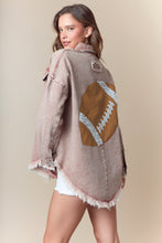 Load image into Gallery viewer, Fantastic Fawn Mineral Washed Denim Twill GAME DAY Shacket in Mauve