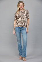 Load image into Gallery viewer, FATE Lightweight Animal Print Knit Sweater in Taupe Brown