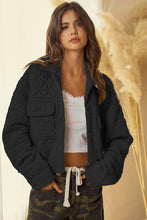 Load image into Gallery viewer, LovLov Solid Color Quilted Jacket in Black