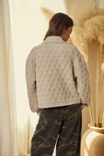 Load image into Gallery viewer, LovLov Solid Color Quilted Jacket in Oatmeal