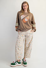 Load image into Gallery viewer, Easel Terry Knit Sweatshirt with Mix n Match Print Heart Patch in Faded Olive