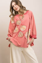 Load image into Gallery viewer, BlueVelvet Playful Heart Patched Oversized Top in Pink