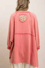 Load image into Gallery viewer, BlueVelvet Playful Heart Patched Oversized Top in Pink
