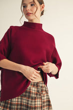 Load image into Gallery viewer, Jodifl Soft Knit Sweater Top in Burgundy