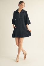 Load image into Gallery viewer, Jodifl Floral Jacquard Mini Dress in Black