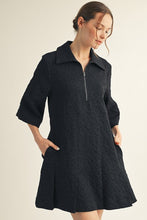 Load image into Gallery viewer, Jodifl Floral Jacquard Mini Dress in Black