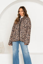 Load image into Gallery viewer, Sew in Love Quilted Leopard Jacket in Taupe/Black