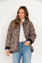 Load image into Gallery viewer, Sew in Love Quilted Leopard Jacket in Taupe/Black
