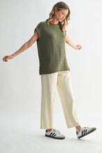 Load image into Gallery viewer, Wishlist Solid Color Knit Sleeveless Sweater in Olive