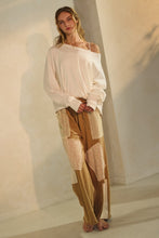 Load image into Gallery viewer, Oddi Knit Pants with Patchwork Details in Dijon